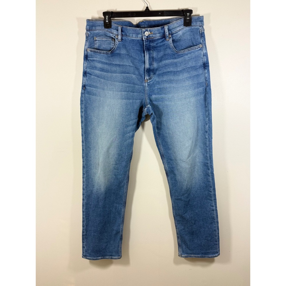 Faherty Stretch Terry 5-Pocket Jeans Men's 38x30 Blue Straight Stretch Denim